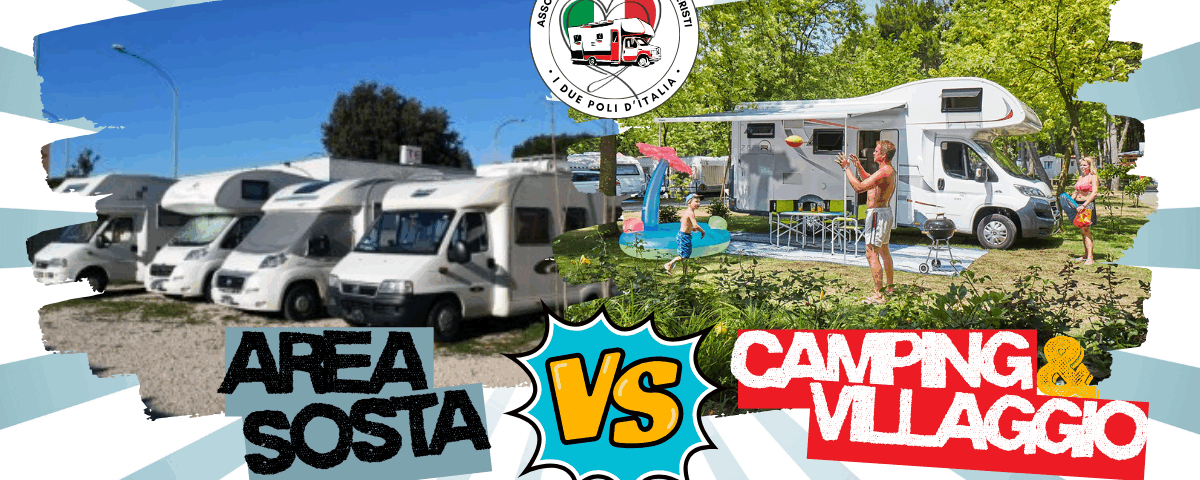 Area Sosta camper o villaggio camping camper