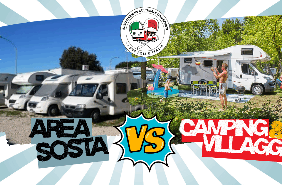 Area Sosta camper o villaggio camping camper