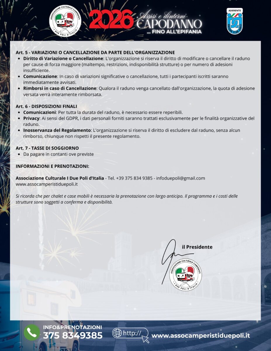 Capodanno 2026 in Camper